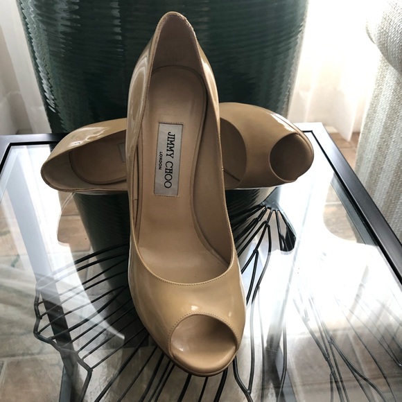 Jimmy Choo High Heels pump Shoes Peep Toe - Picture 8 of 8